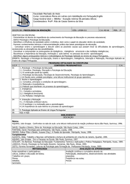 Faculdade Machado de Assis Curso: Licenciatura Plena em
