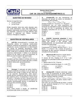 Lista 03 - Estequiometria 1