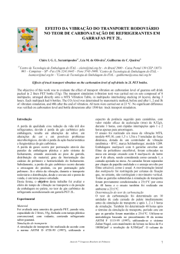 efeito da vibra&ccedil;&atilde;o do transporte rodovi&aacute;rio no teor de