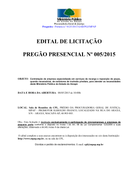 Edital do Pregão Presencial nº 005/2015