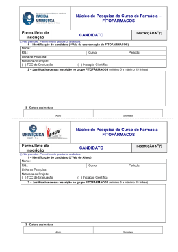 Formul&aacute;rio de inscri&ccedil;&atilde;o