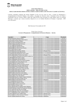 Inscri&ccedil;&atilde;o Candidato Cargo Resultado 4805806