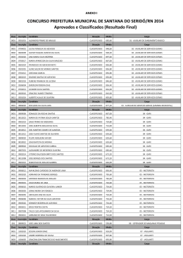 CONCURSO PREFEITURA MUNICIPAL DE SANTANA DO SERID&Oacute;