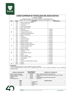 CURSO SUPERIOR DE TECNOLOGIA EM JOGOS DIGITAIS