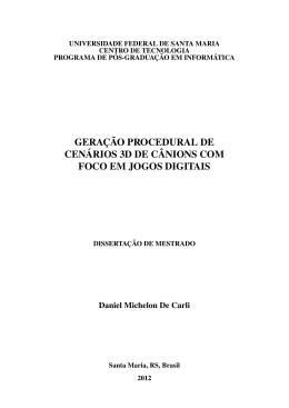 Gera&ccedil;&atilde;o procedural de cen&aacute;rios 3D de c&acirc;nions com foco em jogos
