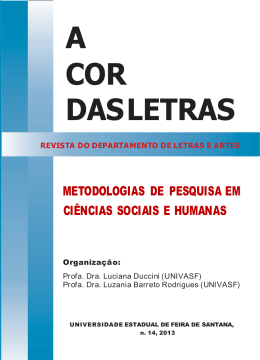 A Cor das Letras n. 14 - Universidade Estadual de Feira de Santana