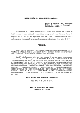 RESOLU&Ccedil;&Atilde;O N.&ordm; 037/CONSUN-CaEn/2011