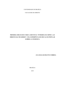 introdu&ccedil;&atilde;o cr&iacute;tica ao direito das m