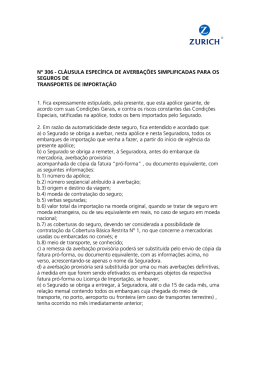 NØ 306 - CLŠUSULA ESPECFICA DE AVERBAÇÕES