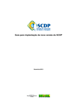 Guia para implantação da nova versão do SCDP