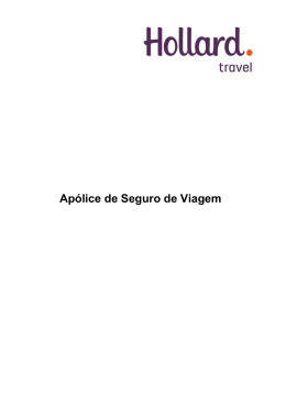 Apólice de Seguro de Viagem