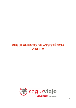 REGULAMENTO DE ASSISTÊNCIA VIAGEM