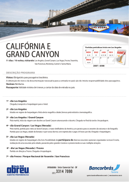 EUA - Califórnia e Grand Canyon