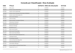 Consulta por Classifica&ccedil;&atilde;o / &Aacute;rea Avalia&ccedil;&atilde;o - PPGN