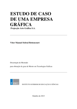 ESTUDO DE CASO DE UMA EMPRESA GR&Aacute;FICA