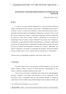 10. Estudo de Caso Psicopedagógico e Intervenção