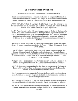 Disp&otilde;e sobre a transforma&ccedil;&atilde;o e inclus&atilde;o no Quadro do