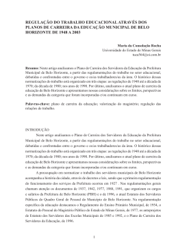 regulação do trabalho educacional através dos planos de carreira