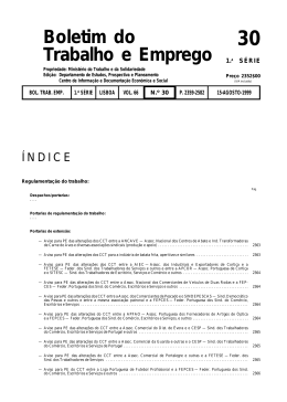 30/99 - Boletim do Trabalho e Emprego