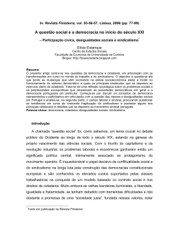 A questão social e a democracia no início do século XXI