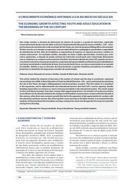 o crescimento econômico afetando a eja no início do século xxi