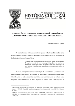 a produ&ccedil;&atilde;o do teatro de revista no in&iacute;cio do s&eacute;culo xx: o texto teatral