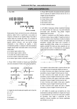 espelhos esf&eacute;ricos