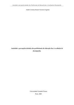 Isabel Cristina Duarte Ferreira Eug&eacute;nio Ansiedade e percep&ccedil;&otilde;es