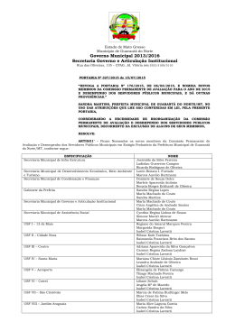 Governo Municipal 2013/2016 Secretaria Governo e Articula&ccedil;&atilde;o