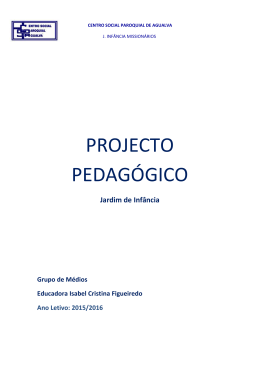 projecto pedagogico &ndash; isabel cristina figueiredo