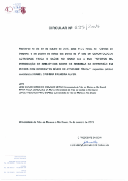 Defesa de provas do 2º Ciclo de Isabel Cristina Palmeira Alves