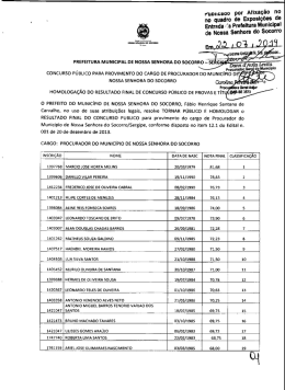Resultado Homologação do Concurso de Procurador do