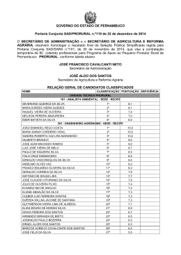 Portaria Conjunta SAD/PRORURAL n
