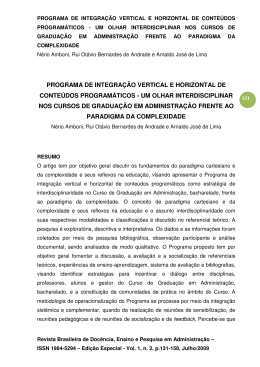 programa de integração vertical e horizontal de conteúdos