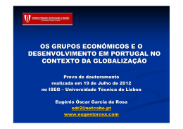 Grupos econ&oacute;micos e desenvolvimento em Portugal