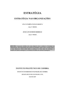 Estrat&eacute;gia nas Organiza&ccedil;&otilde;es