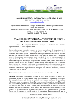 AN&Aacute;LISE DOS CONTRATOS NA AVICULTURA DE CORTE: o caso
