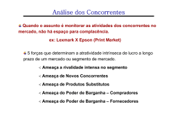 An&aacute;lise dos Concorrentes