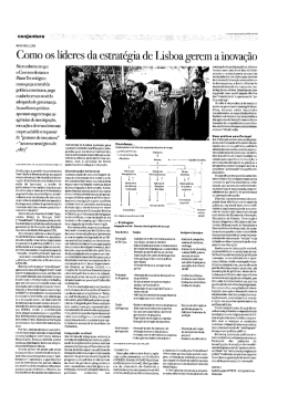 Como os líderes da estratégia de Lisboa gerem inovação