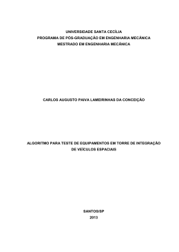algoritmo para teste de equipamentos em torre de integra&ccedil;&atilde;o de