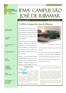 jornal informativo - Campus S&atilde;o Jos&eacute; de Ribamar