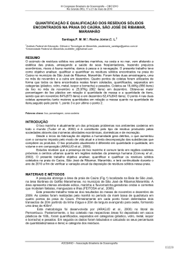 quantifica&ccedil;&atilde;o e qualifica&ccedil;&atilde;o dos res&iacute;duos s&oacute;lidos