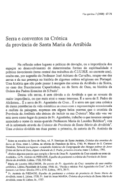 Serra e conventos na Cr&oacute;nica