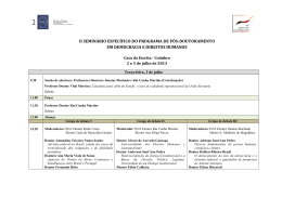II SEMIN&Aacute;RIO ESPEC&Iacute;FICO DO PROGRAMA DE P&Oacute;S