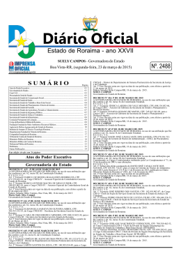 23 - Imprensa Oficial do Estado de Roraima