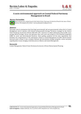 A Socio environmental approach on Coastal Federal Patrimony
