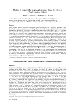 Eficácia de biopesticidas na proteção contra a tipula dos relvados