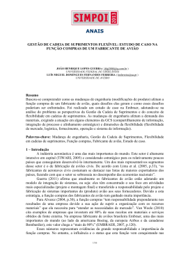 GEST&Atilde;O DE CADEIA DE SUPRIMENTOS FLEX&Iacute;VEL: ESTUDO DE