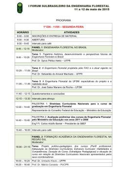 programação i fórum sulbrasileiro da engenharia florestal