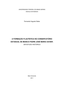 a forma&ccedil;&atilde;o flaut&iacute;stica no conservat&oacute;rio estadual de m&uacute;sica padre